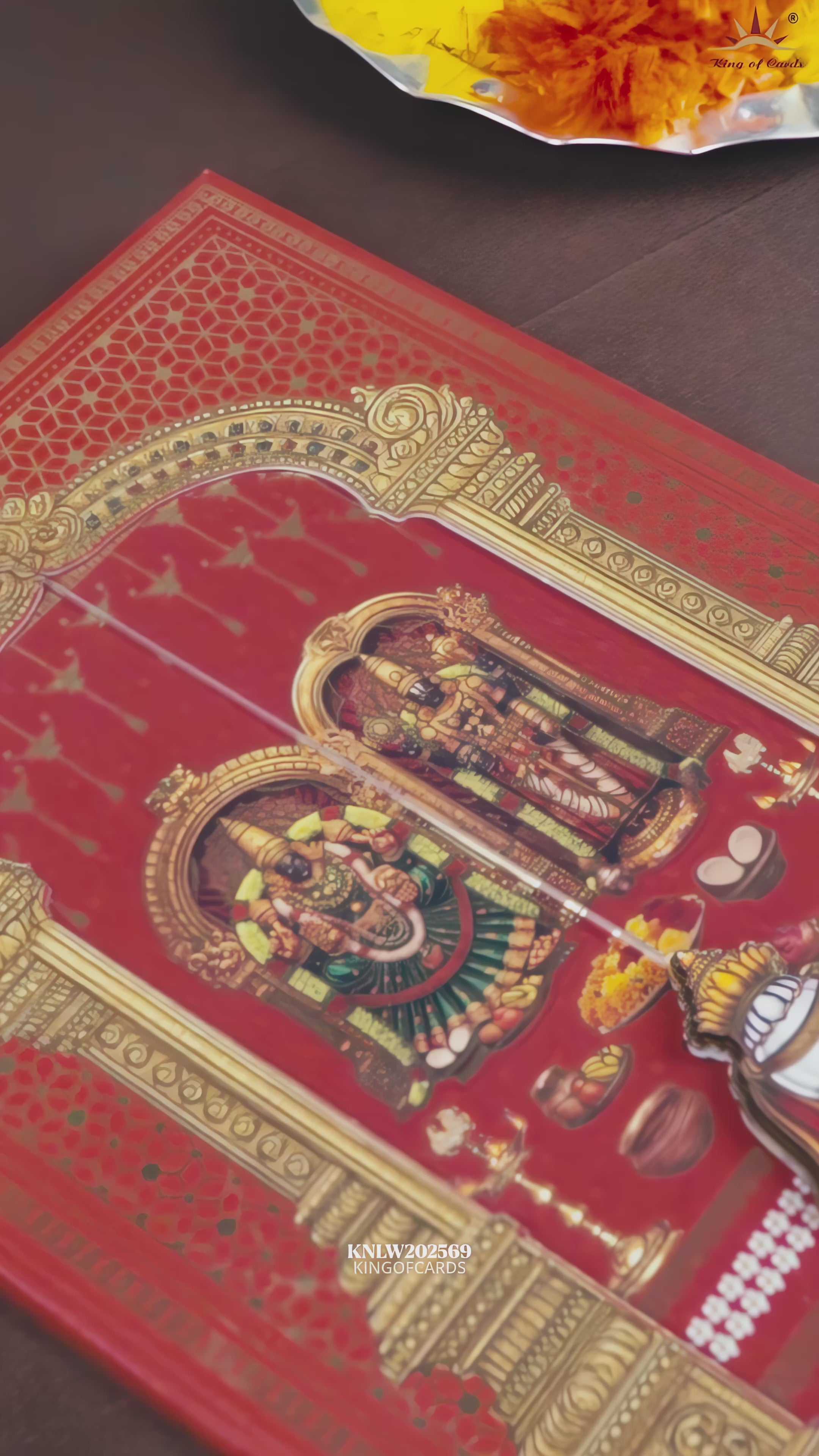 Red Balaji Padmavathi Premium Luxury Invitation - KNLW202569
