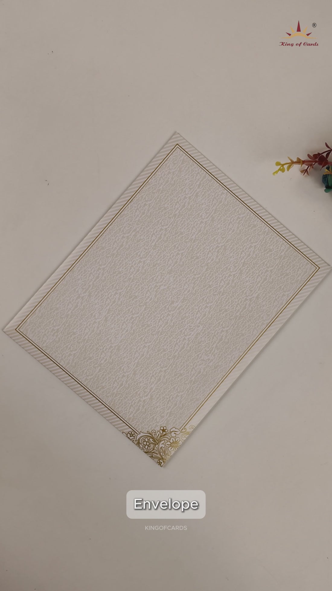 White Floral Laser Cut Wedding Card-KNJS2050