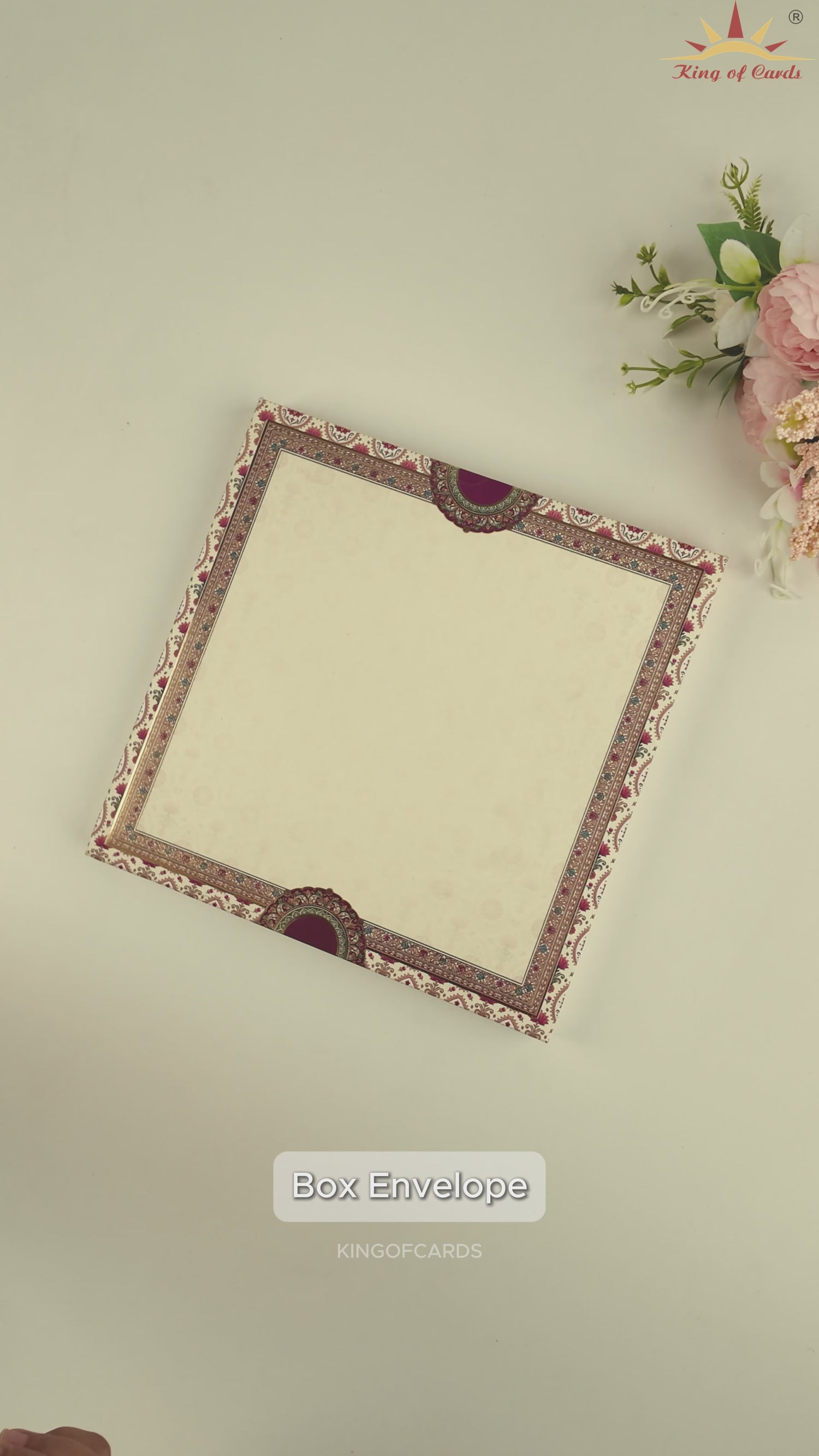 Cream Floral Pattern Premium Invitation - KAA06330