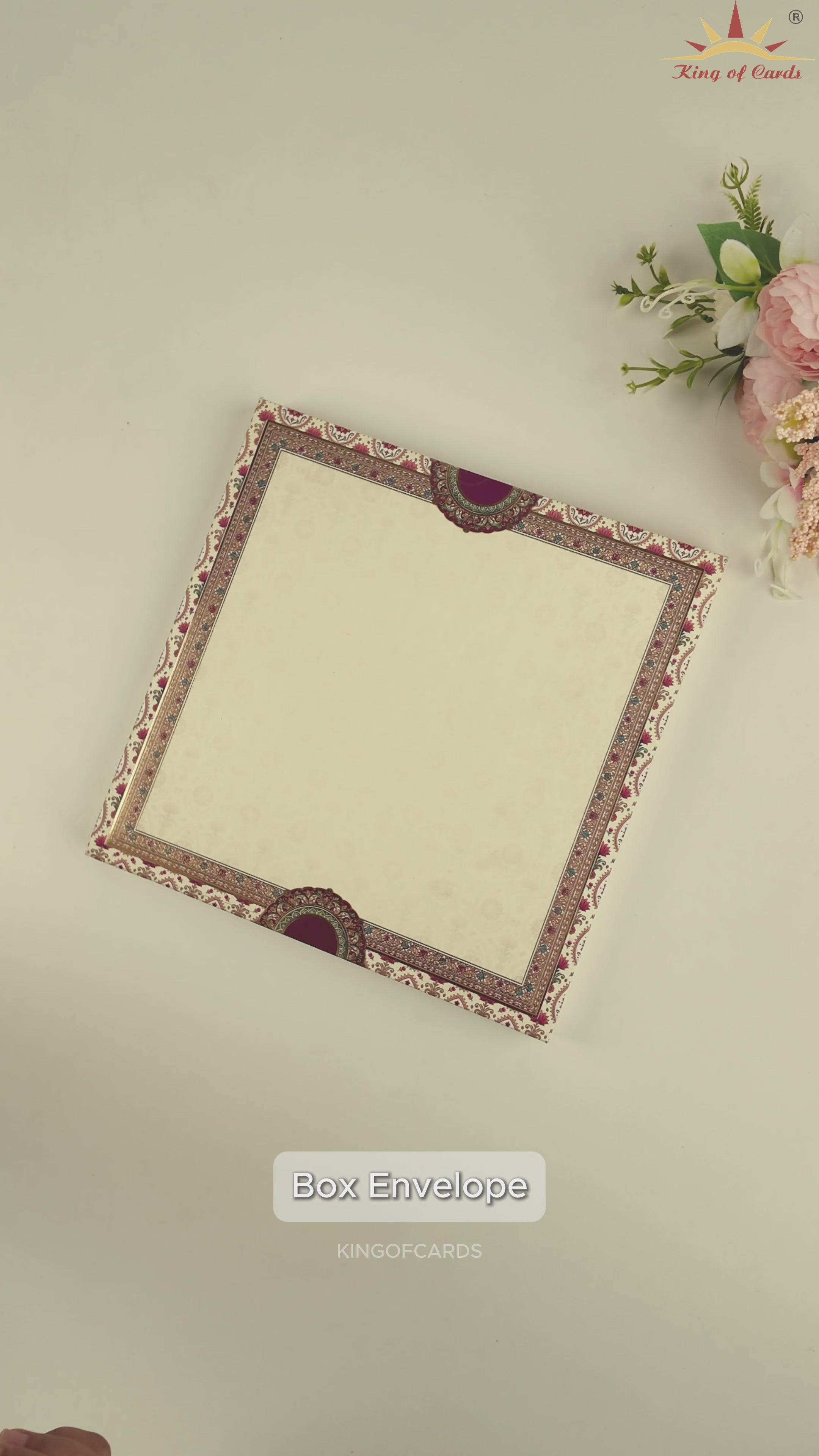Cream Floral Pattern Premium Invitation - KAA06330