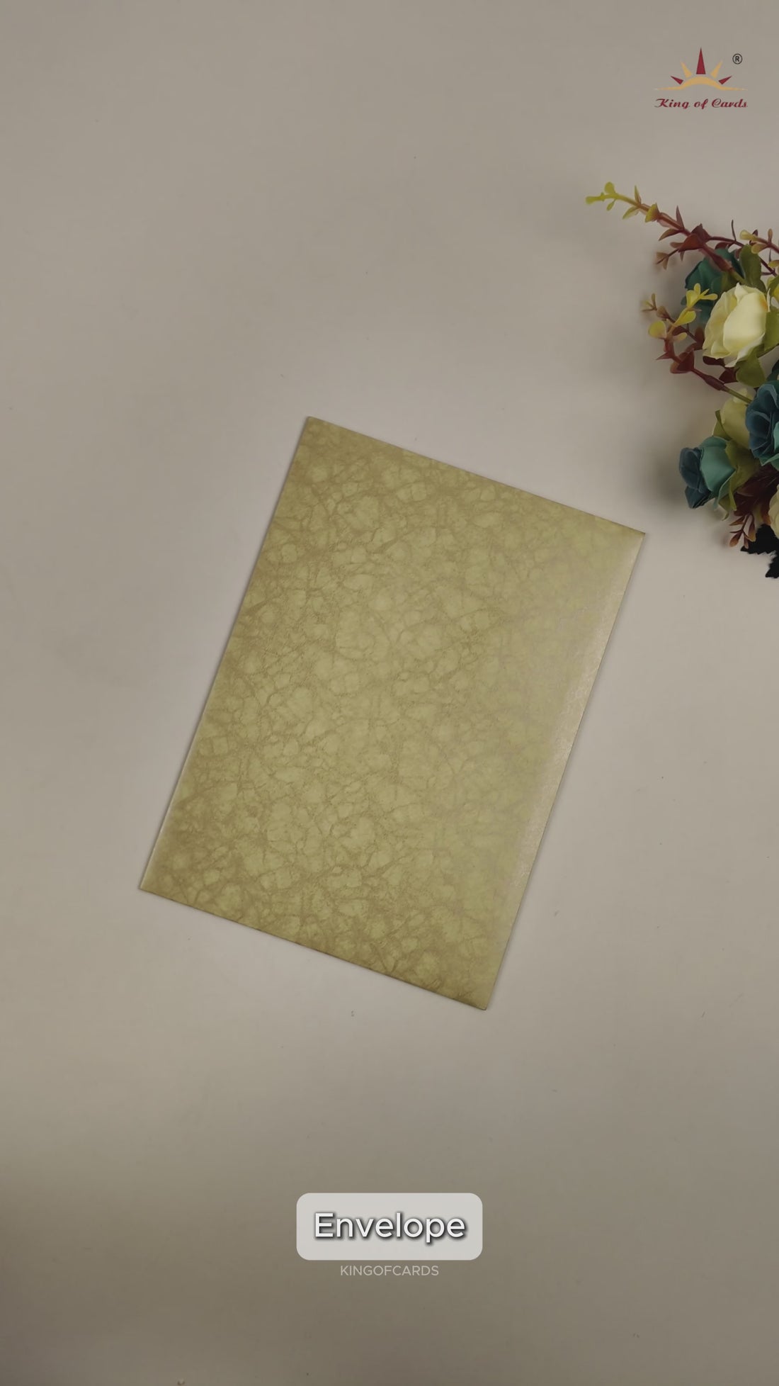 Gold Door Style Wedding Card-KNKR029B