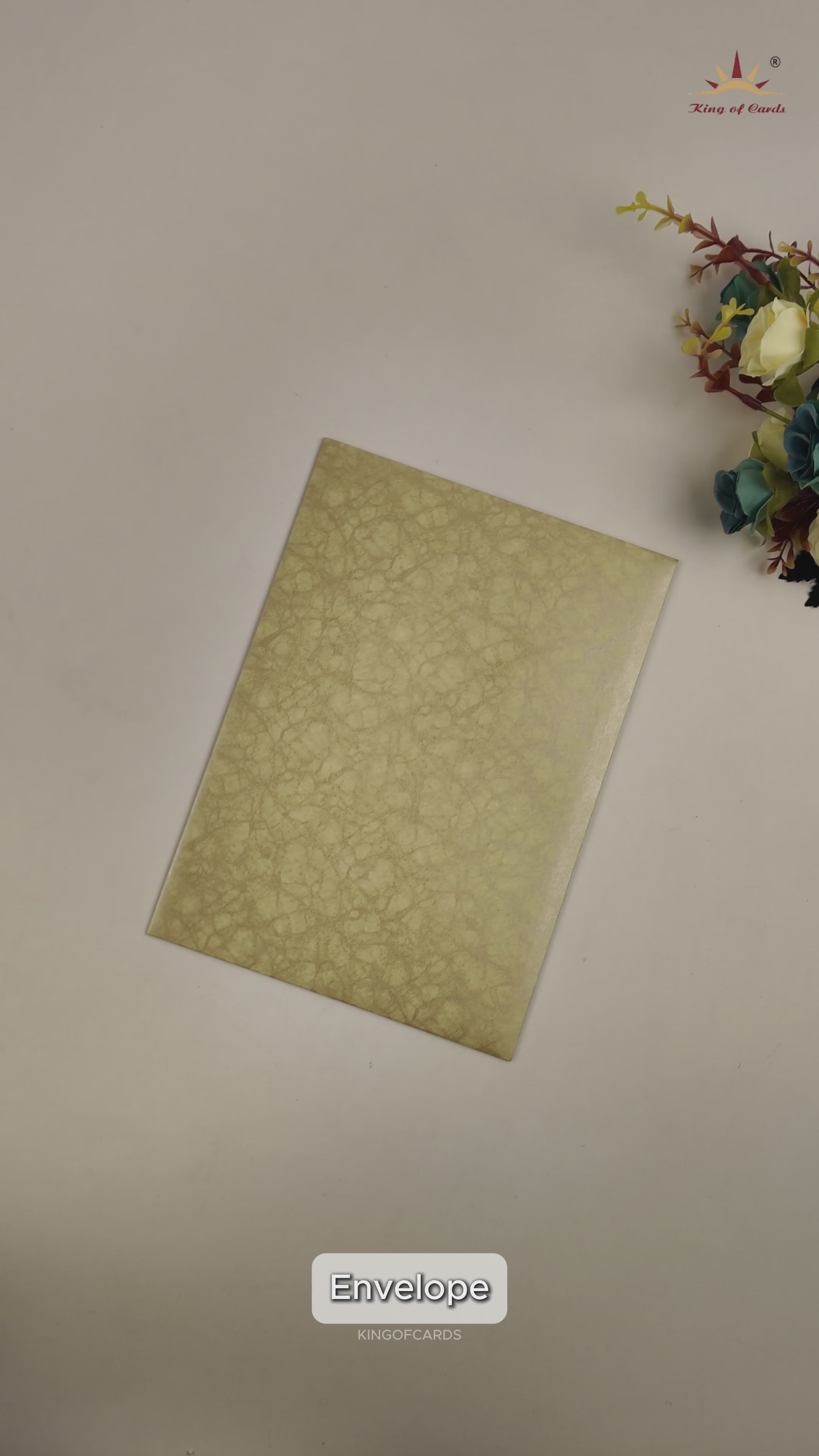 Gold Door Style Wedding Card-KNKR029B
