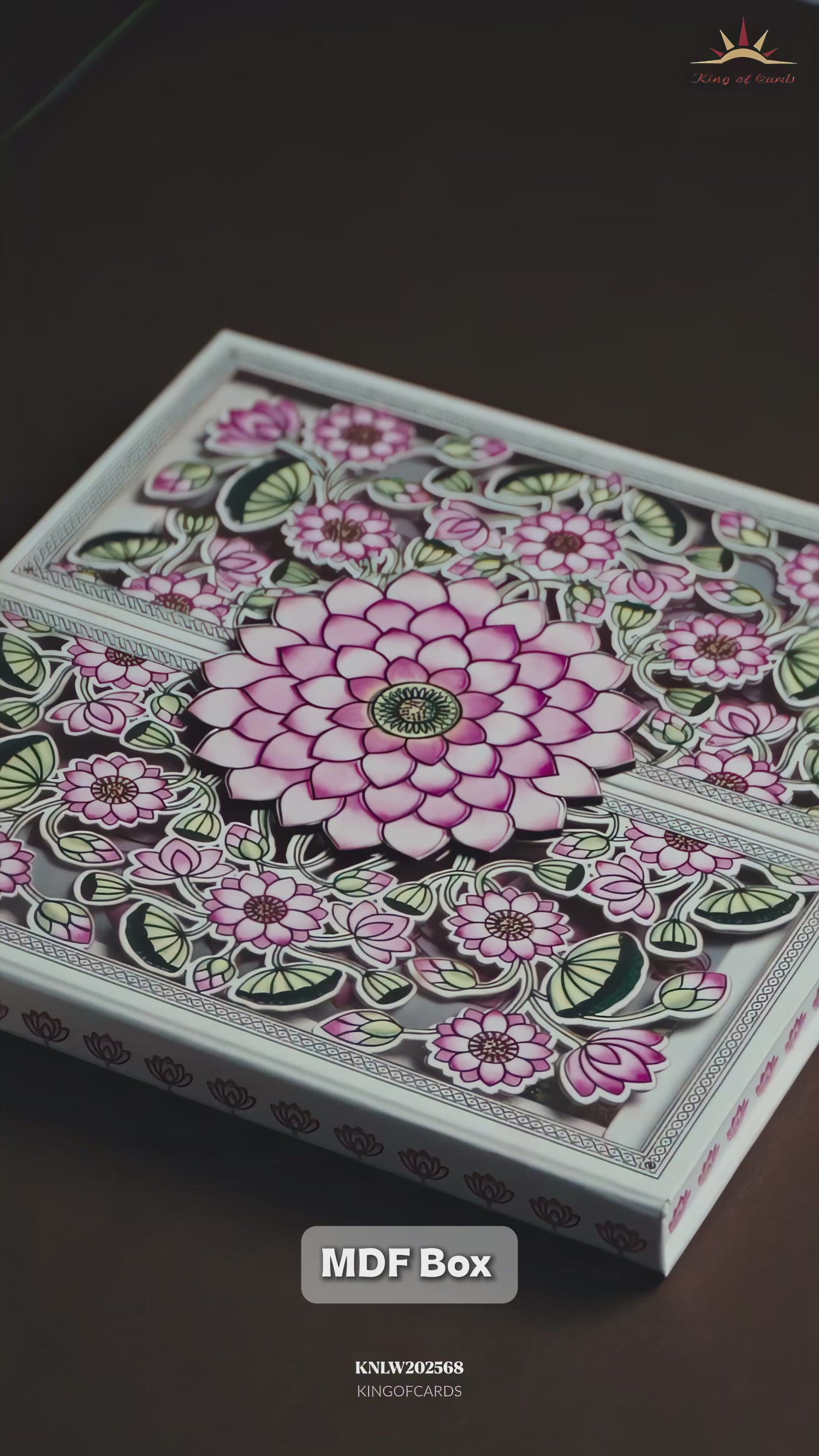 White Lotus Floral Premium Luxury Invitation - KNLW202568
