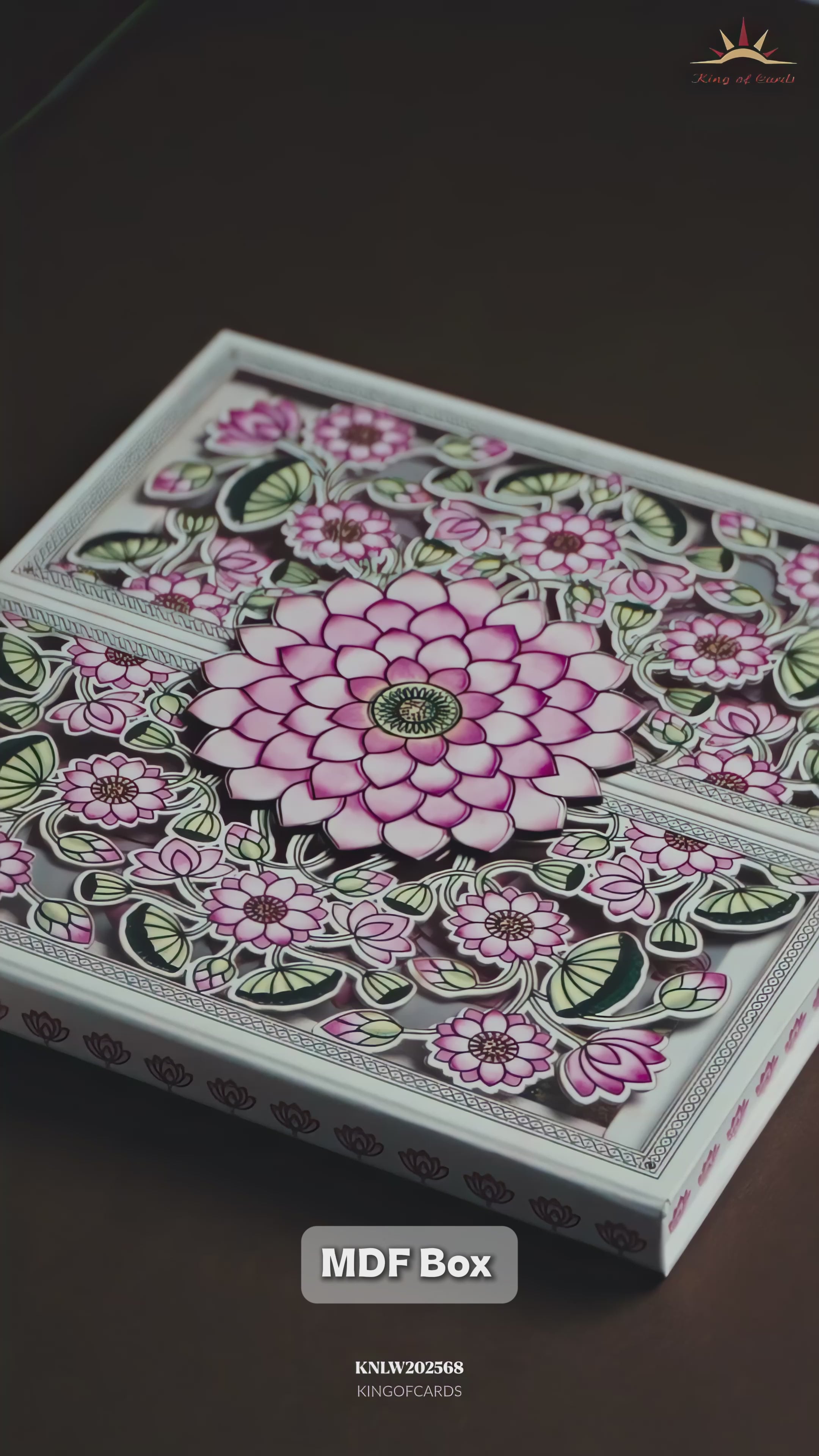 White Lotus Floral Premium Luxury Invitation - KNLW202568