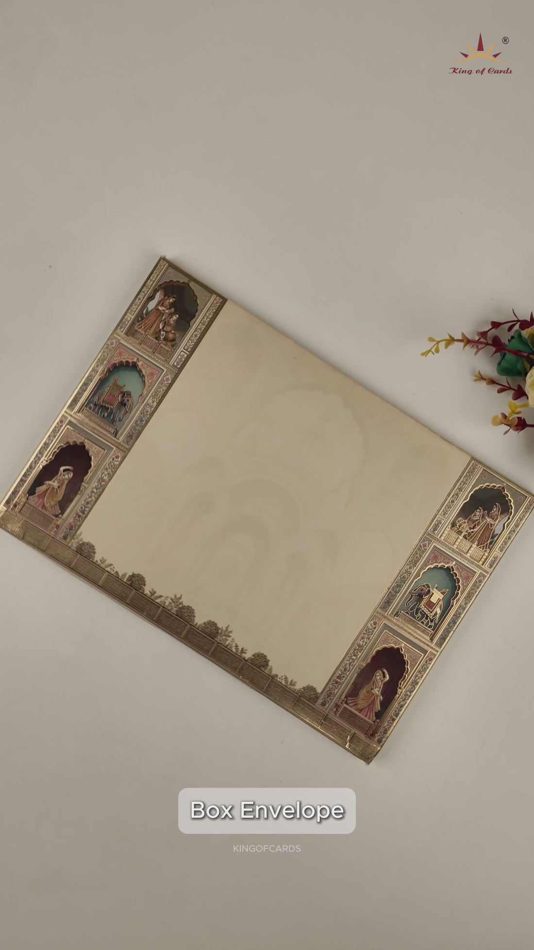 Brown Palace Laser Cut Padded Wedding Card - KAA05940