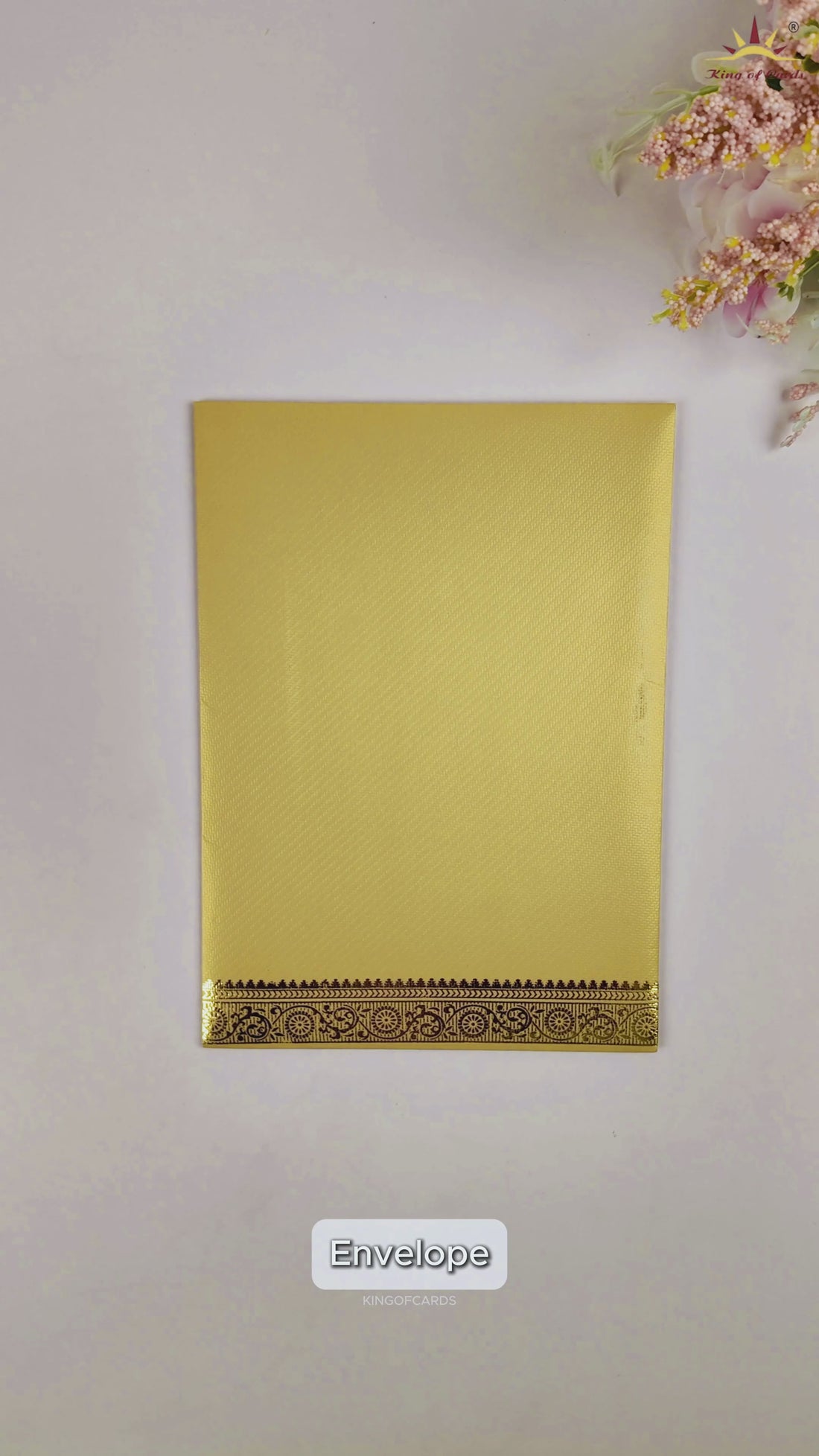 Gold Ganesha  Invitation Card-KNKTG026