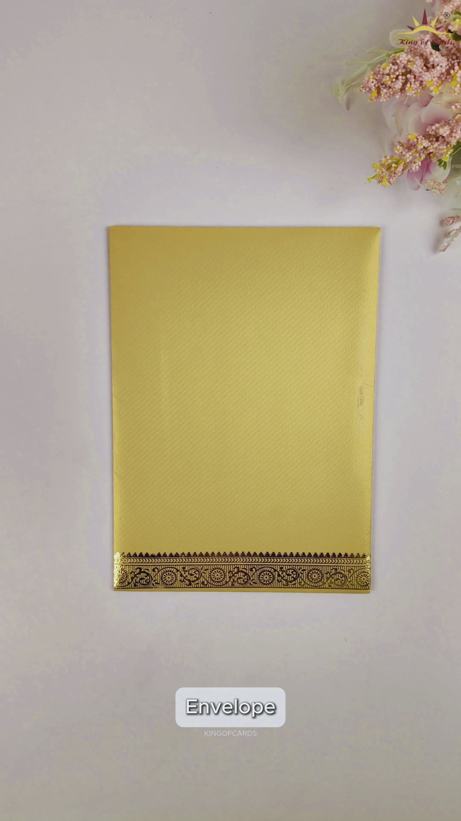 Gold Ganesha  Invitation Card-KNKTG026