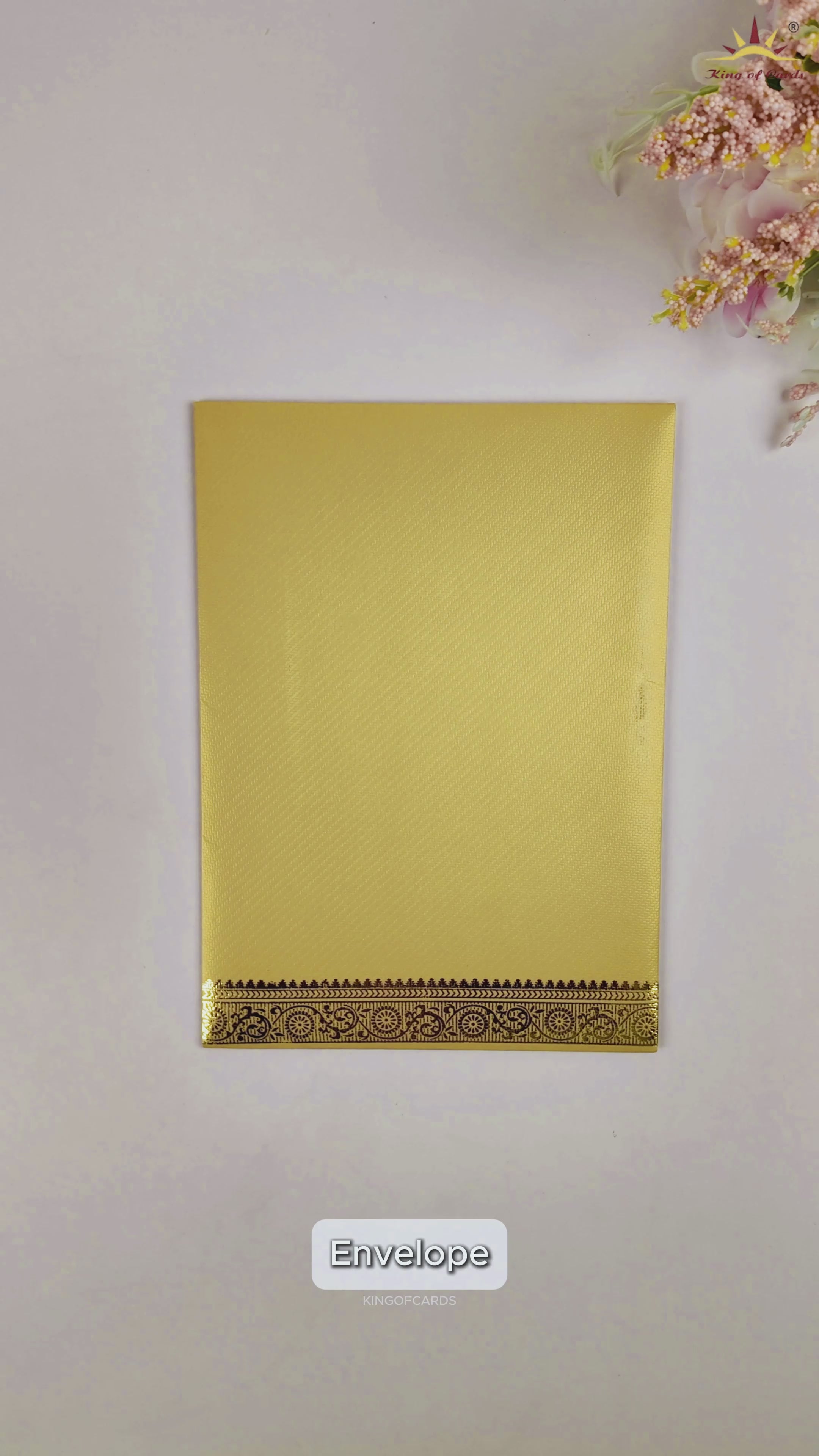 Gold Ganesha  Invitation Card-KNKTG026
