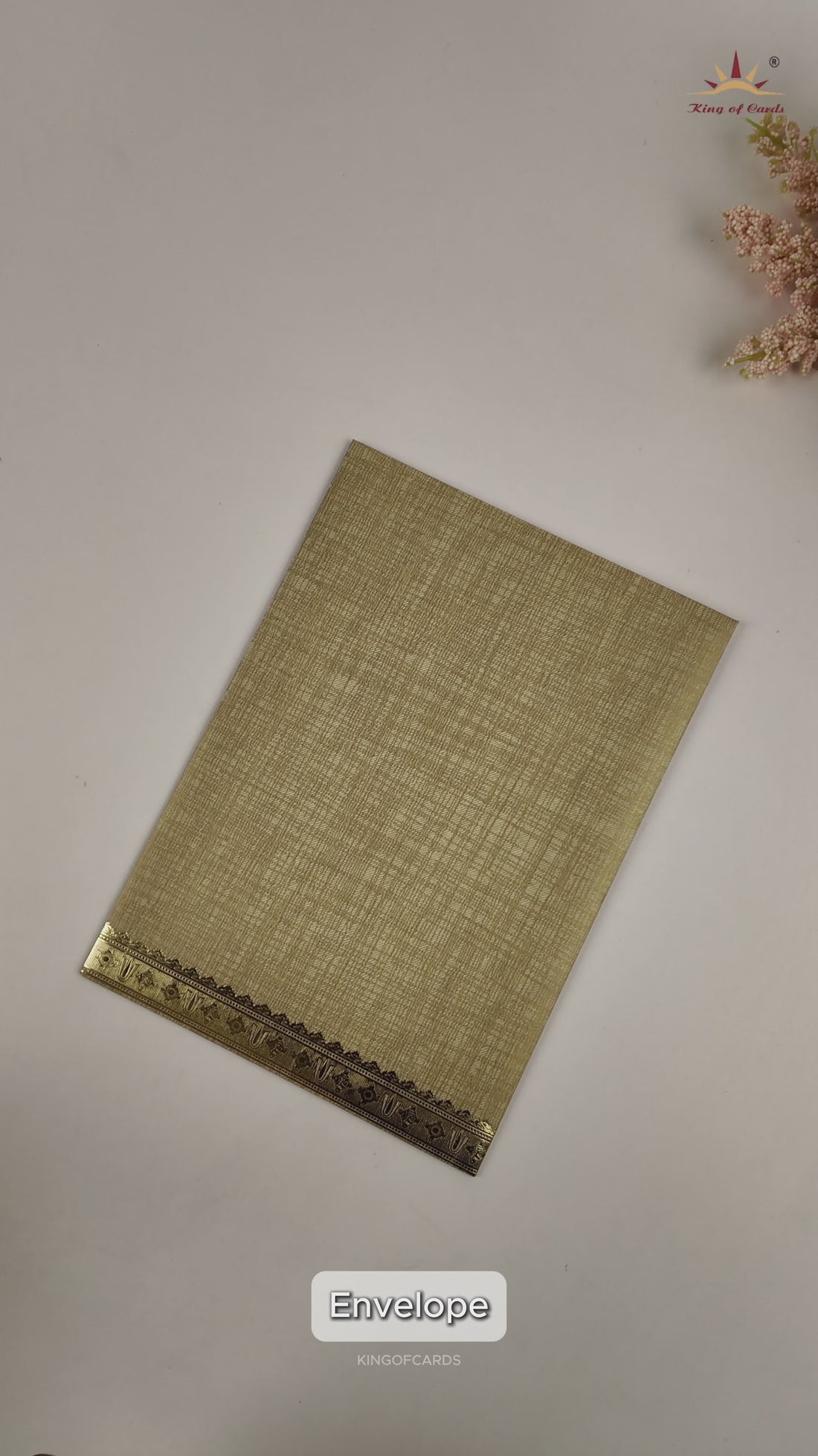 Gold Floral Balaji Padmavathi Wedding Card - KNCM22NB