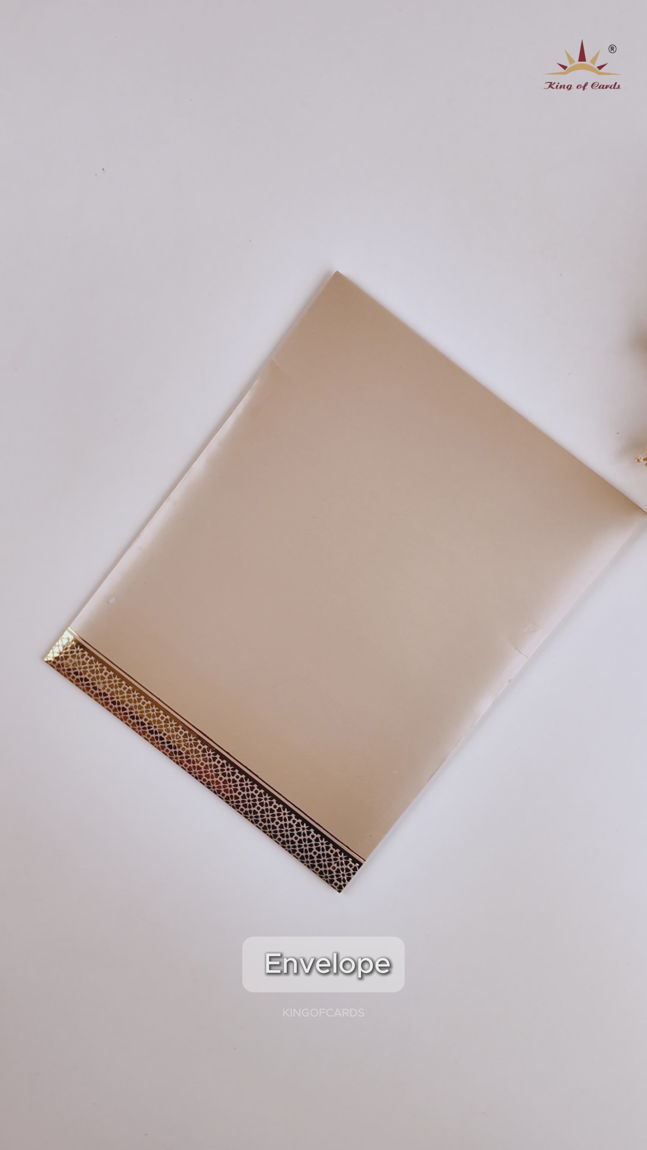 Metallic Pink Embossed Door Style Invitation Card - KNL1301P
