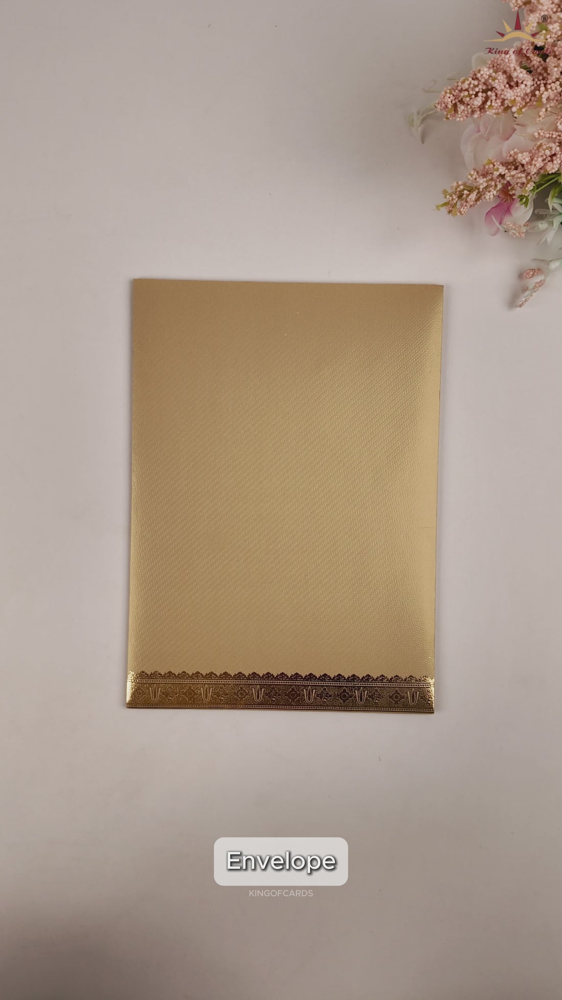 Gold Balaji Padmavathi Invitation Card-KNKTG022