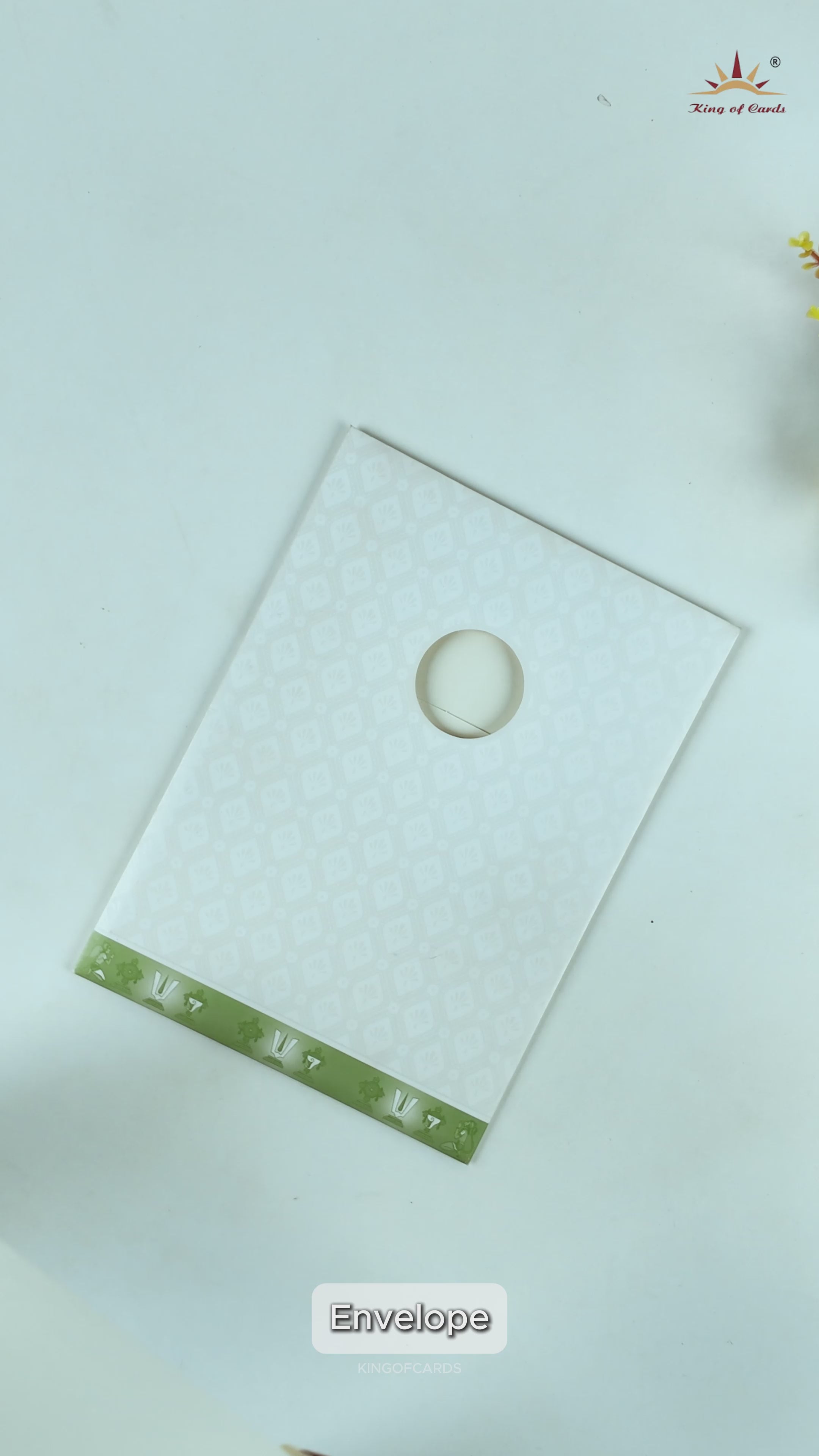 White Pastal Green Lord Venkateshwara Wedding Card - KNA2405G