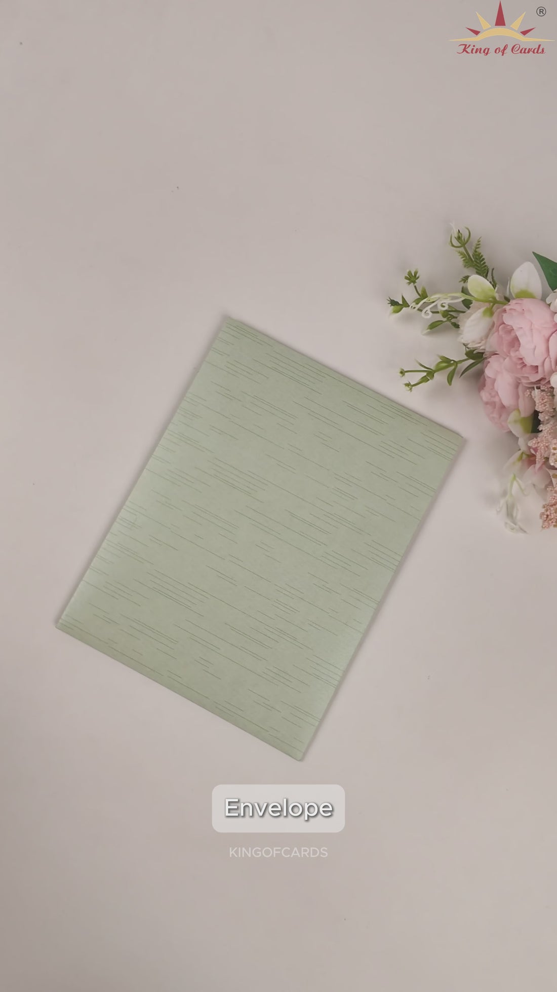 Pista Green Door style Ganesha Wedding Card - KNRM7076N