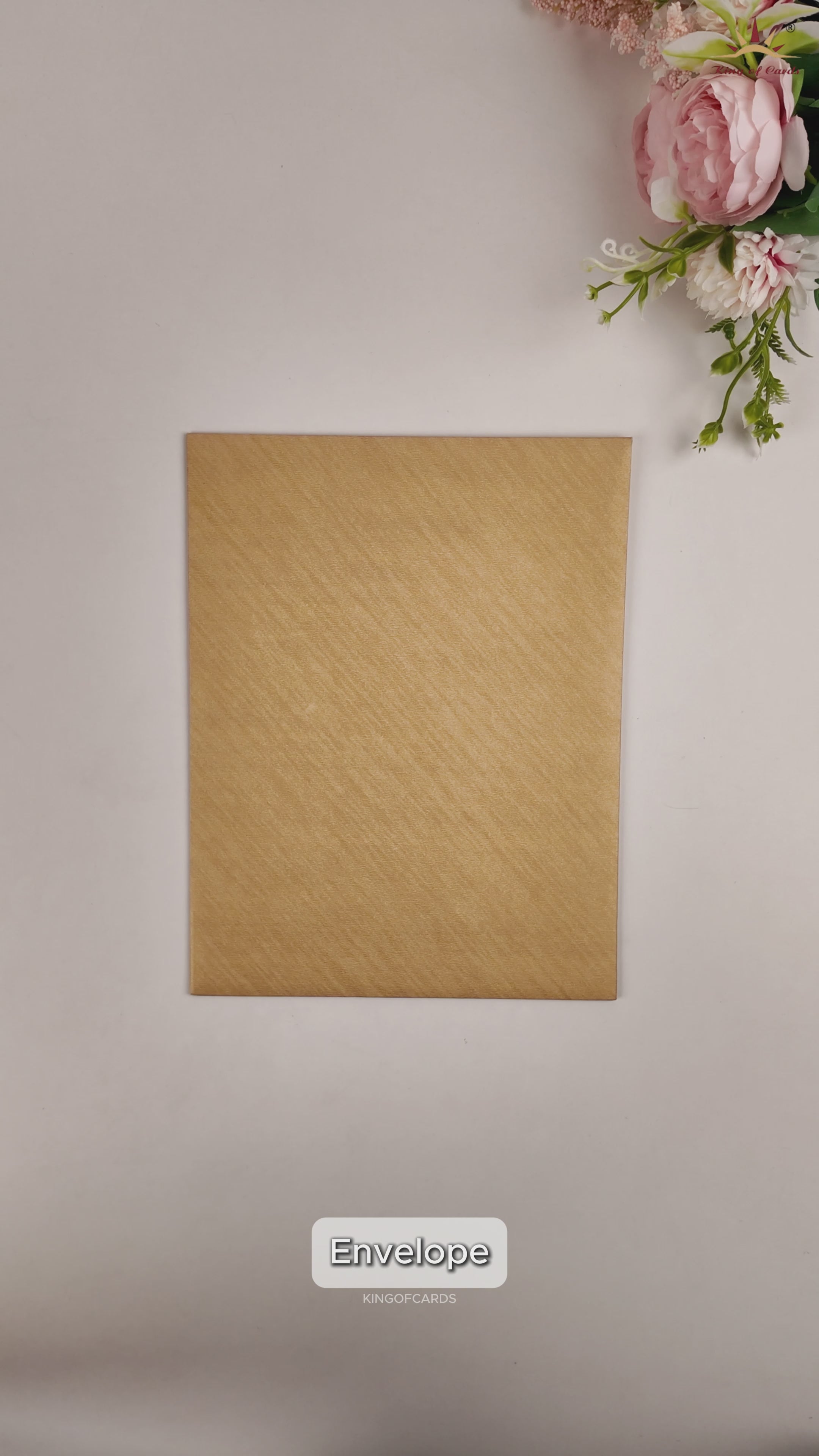 Brown Gold Balaji Padmavathi Wedding Card - KNR5701G
