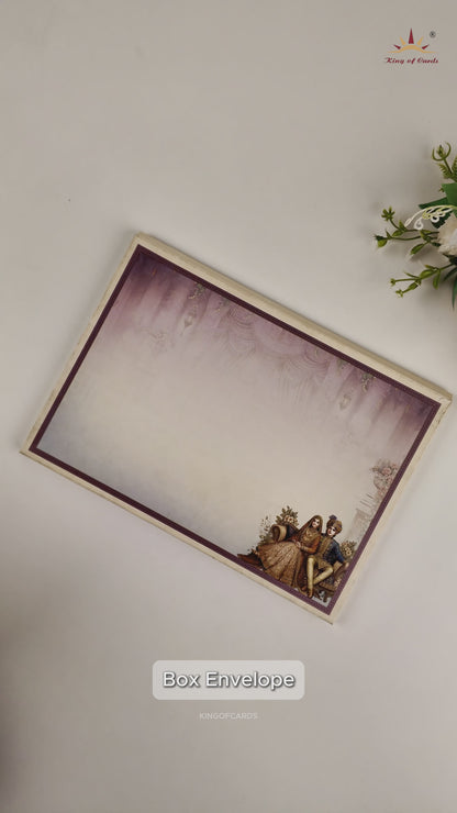 Lavender Royal Palace Bride Groom Wedding Card - KAA05320