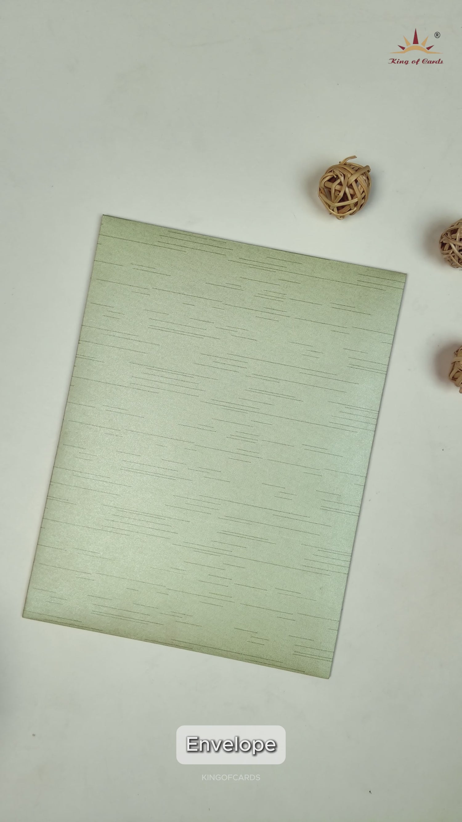 Green Gold Horse Carriage Wedding Card-KNRM7084N