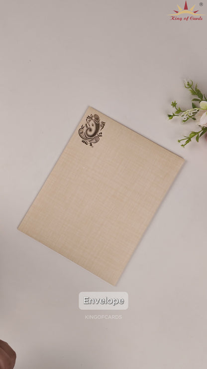 Sandal Metallic Invitation Card - KNK5025S