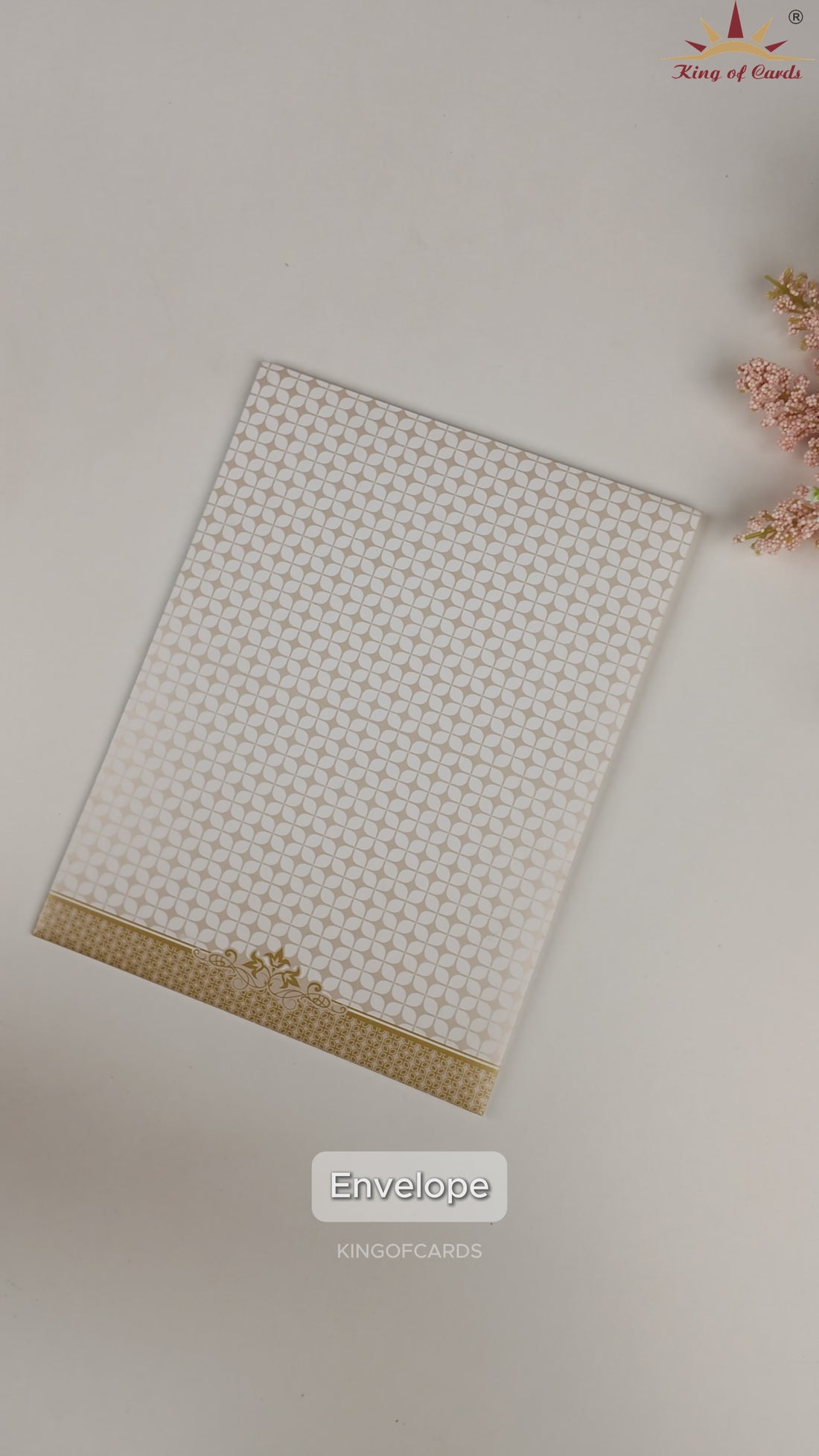 White Laser Cut Invitation Card-KNK7062W