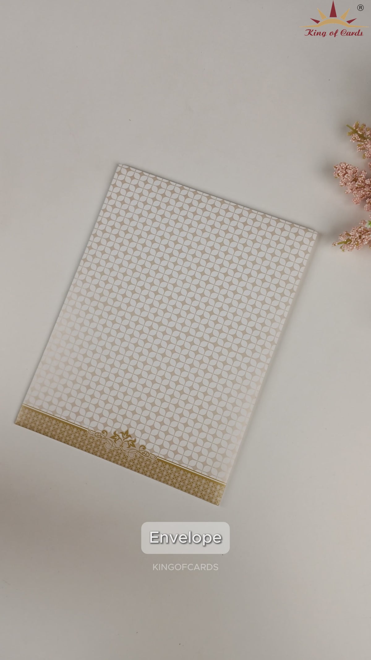 White Laser Cut Invitation Card-KNK7062W
