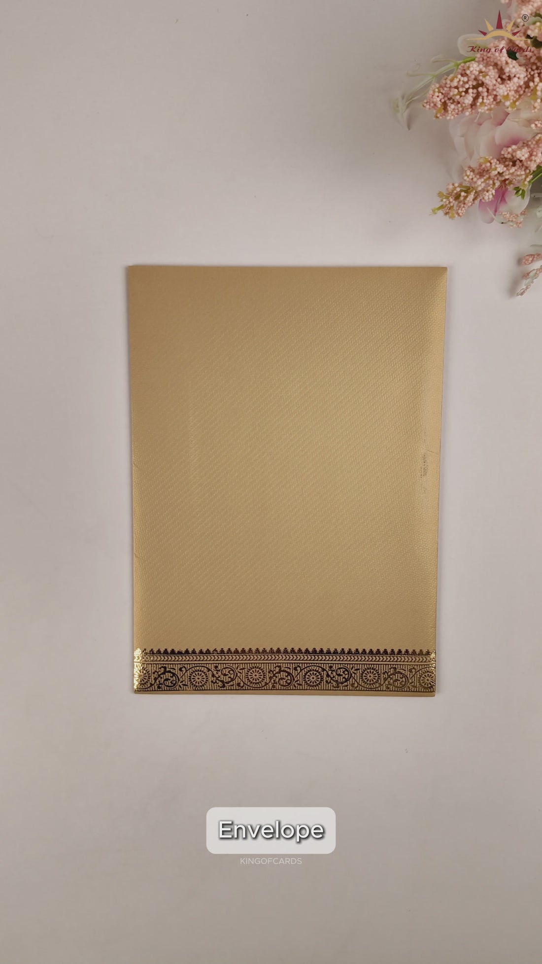 Gold Ganesha  Invitation Card-KNKTG026