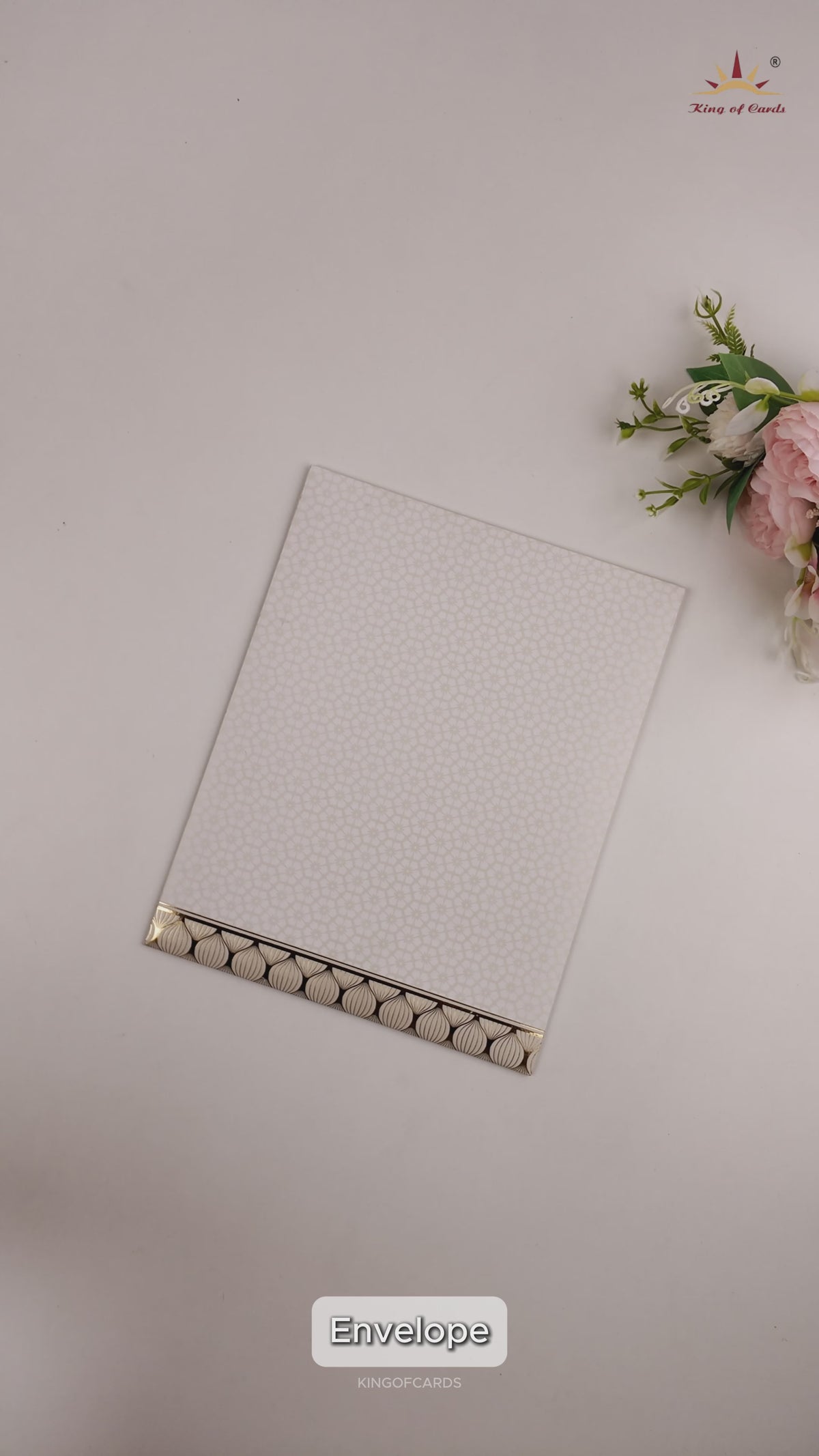 White Laser Cut Design Invitation Card - KNJS2076