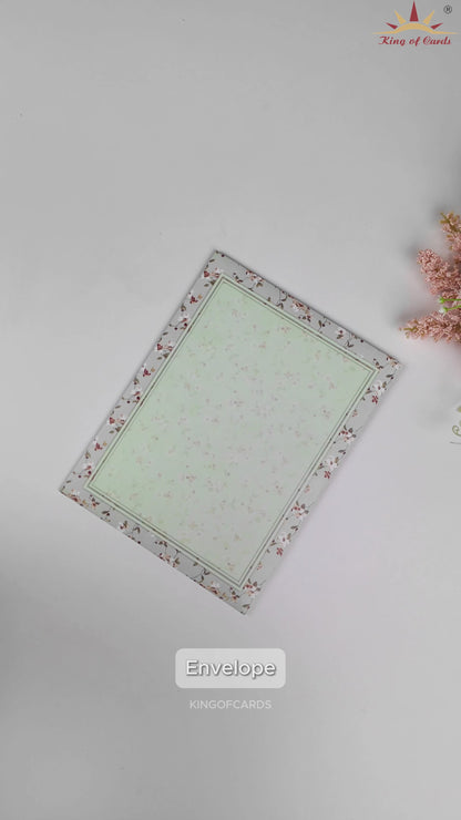 Green Floral Door-Style Invitation Card - KNTY6803