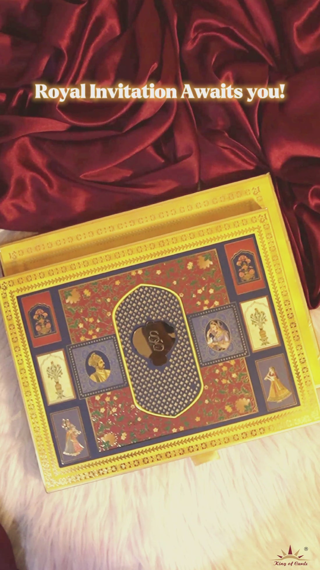 Pastel Shades Ivory Wedding Card-KMH0013