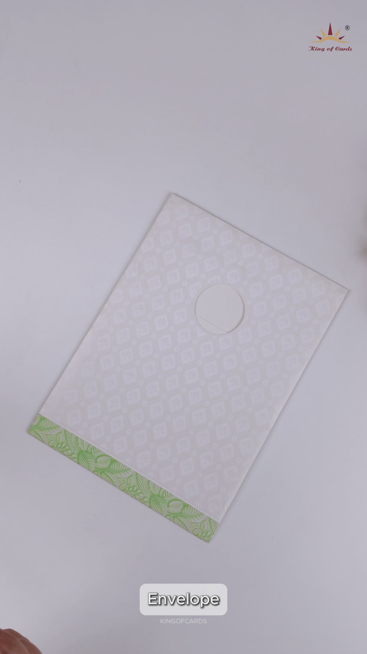 White Pastel Green  Balaji Padmavathi  Wedding Card-KNA2401G