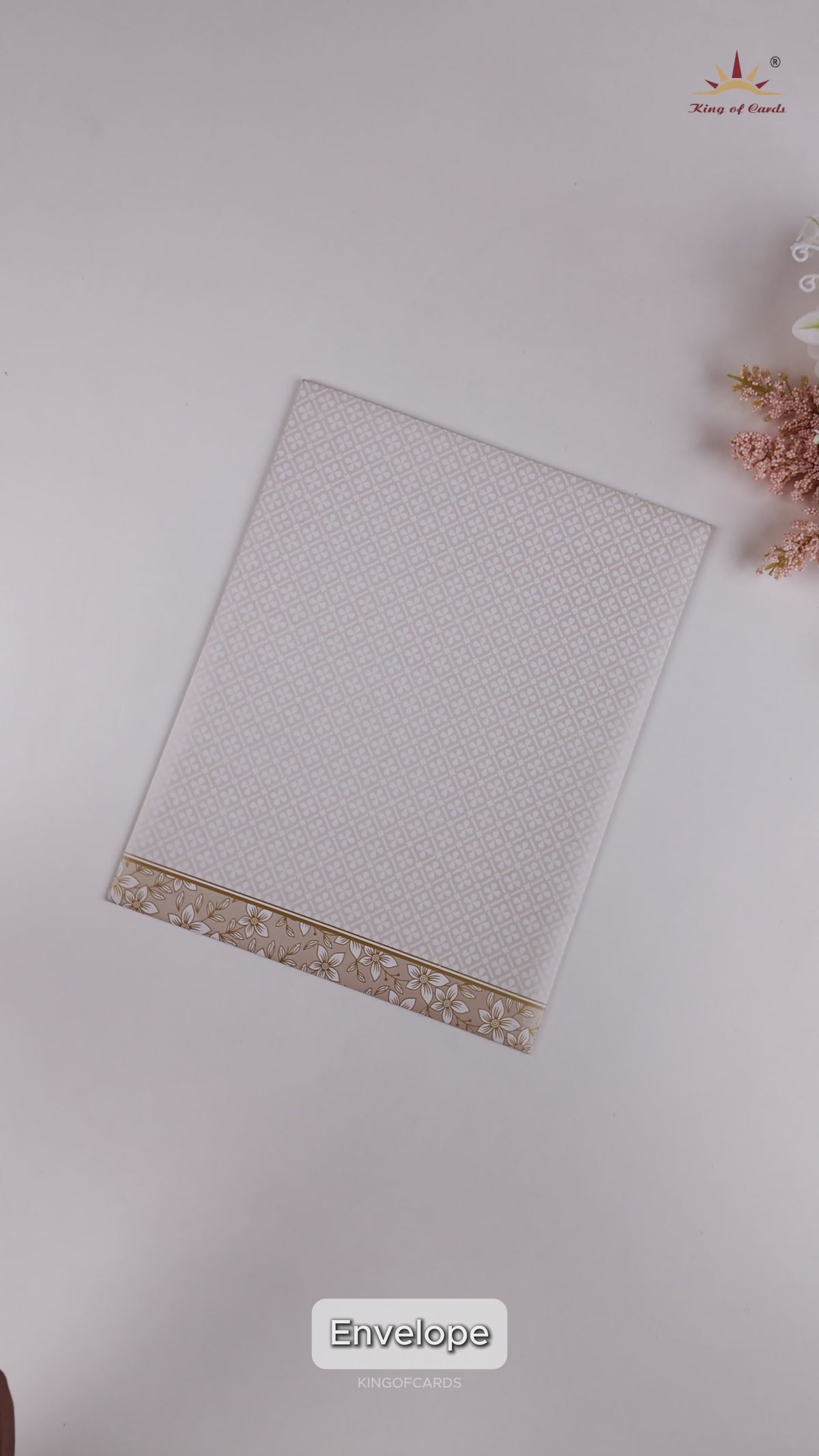 White Door Style Floral Invitation Card-KNJS2069