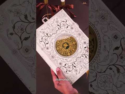 Cream Book Style Luxury Wedding Invitation - KNLW202574