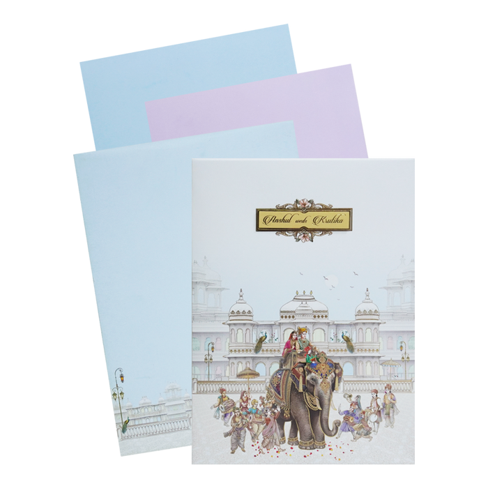 White Elephant Palace Padded Invitation-King of Cards