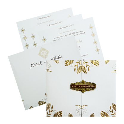 White Door Kind Wedding Card-King of Cards