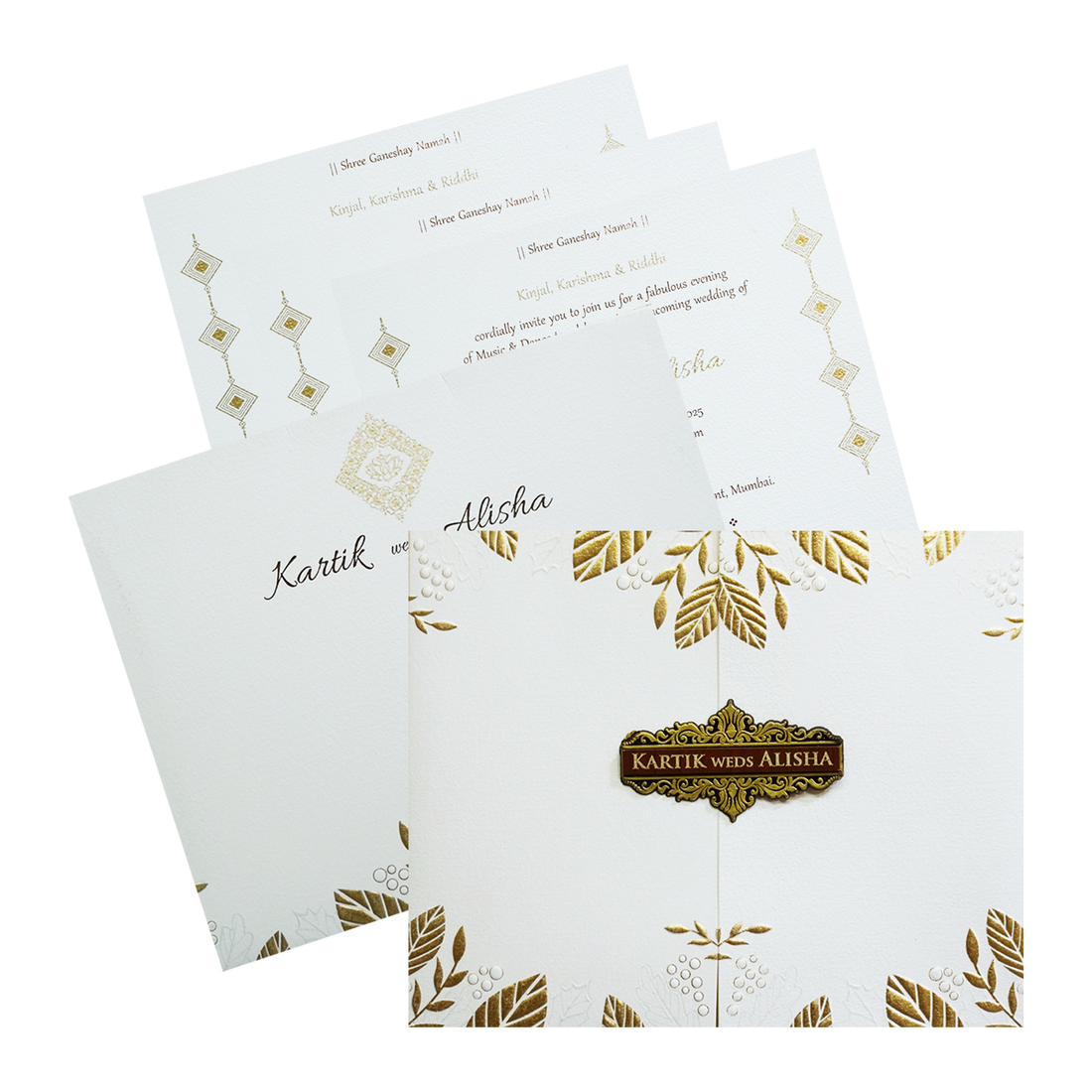 White Door Kind Wedding Card-KRC30121
