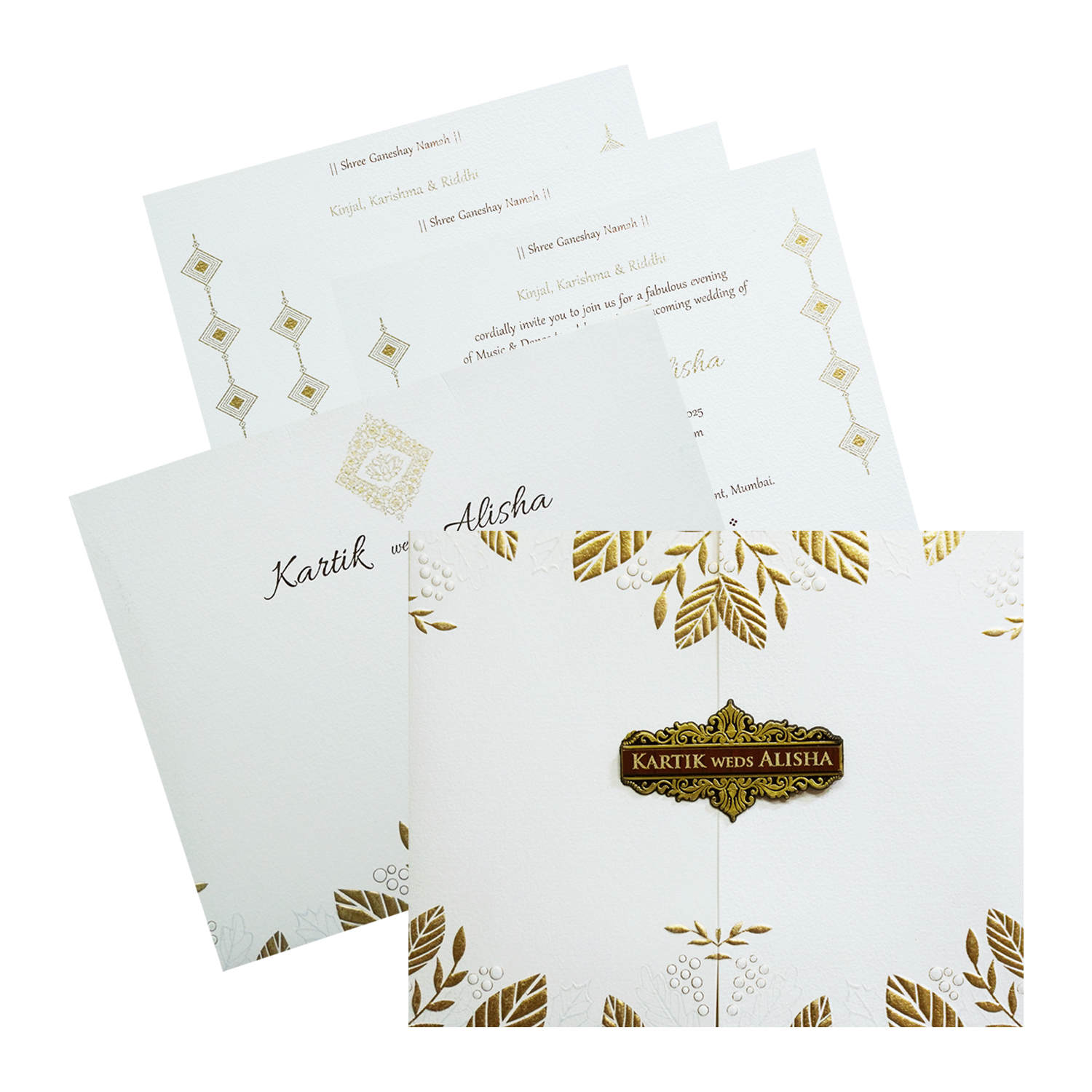 White Door Kind Wedding Card-KRC30121
