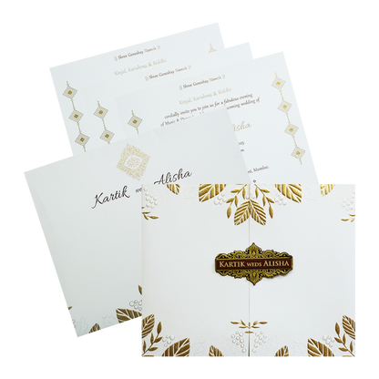 White Door Kind Wedding Card-KRC30121