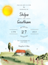 Green Watercolour Rustic Housewarming Invitation-EINK0070