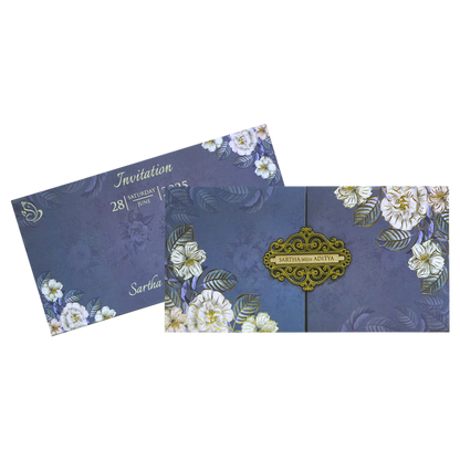 Lavender Blue Wedding Card-King of Cards