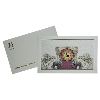 White Padded MDF Marriage Card-King of Cards