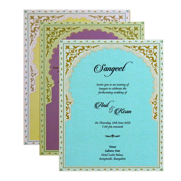Very Light Orange Wedding Card-King of Cards
