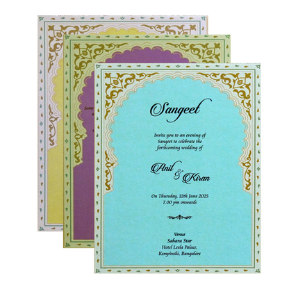 Very Light Orange Wedding Card-King of Cards