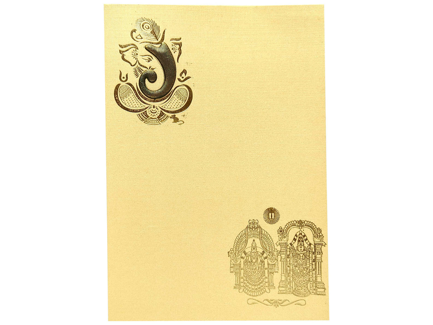 Yellow Balaji Padmavathi Invitation Card-KNPP710C