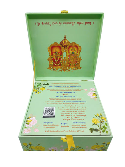 Light Green Ultra Premium Floral Theme With Sweet Box-KNKUP045