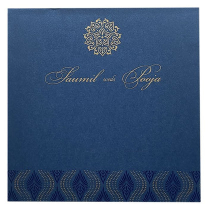 Dark Blue Pattern Design Invitation-King of Cards