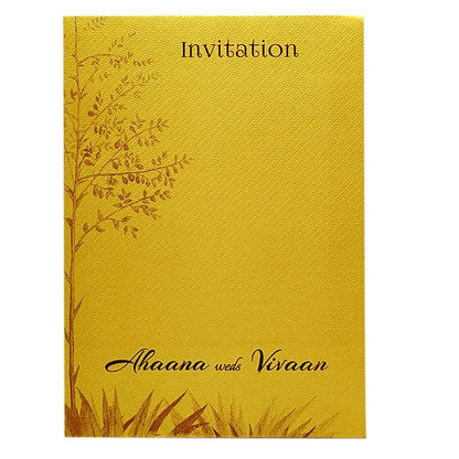 Gold Tree Single Sheet Invitation Card-King of Cards
