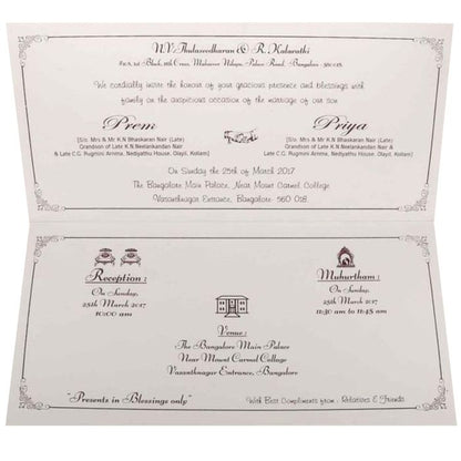 Beautiful Bloom Theme With Gold Foiling Wedding Card - KNK2775-King of Cards