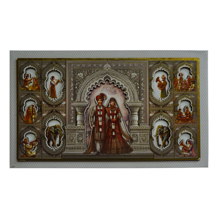 Grey Royal Wedding Padded Card-King of Cards