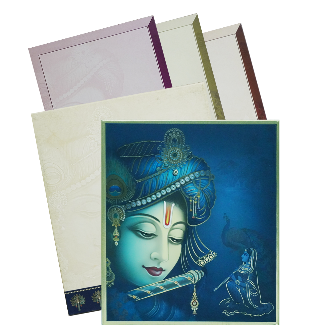 Make your event special with our exclusive Blue Radhe Krishna Padded Wedding Invitation. Shop now! ?WhatsApp Support ?Express Delivery.