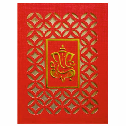 Red Die Cut Wedding Invite-KNK30650