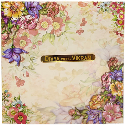 Multicolour Floral Design in Offset With Name Plate-KNCT8802