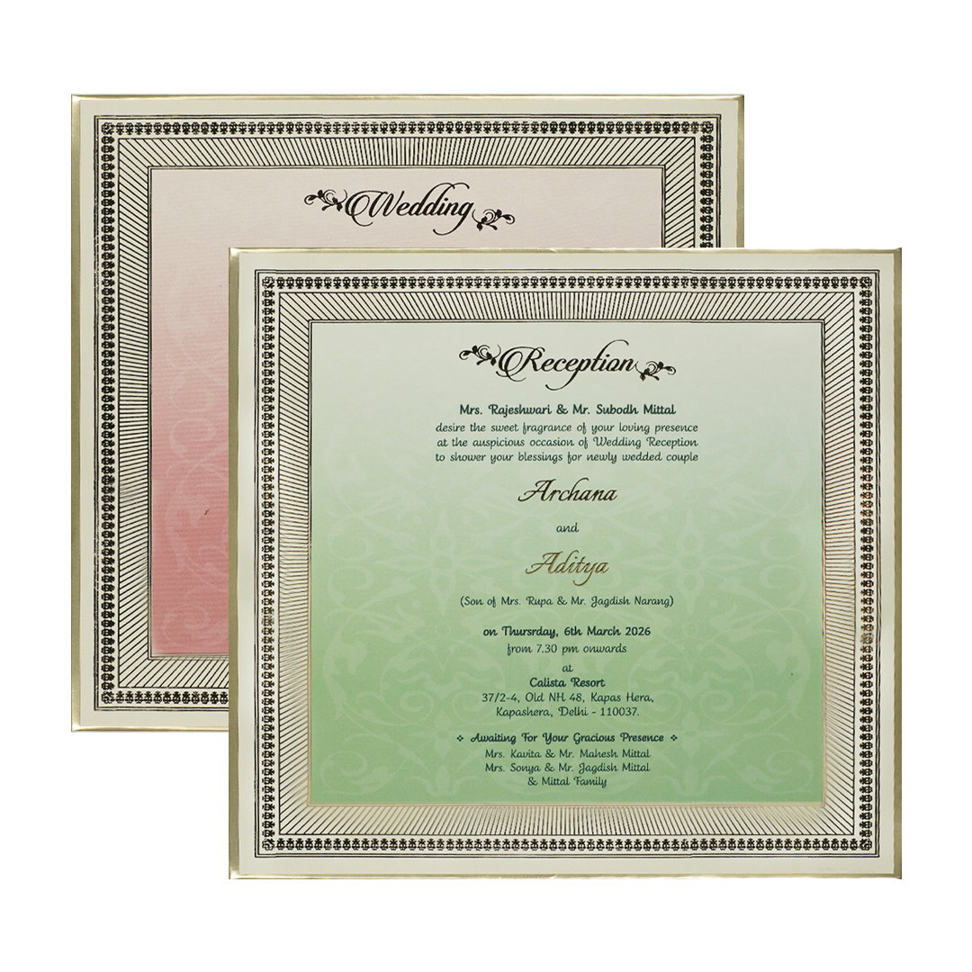 Buy Pink Floral Wedding Invitation Box